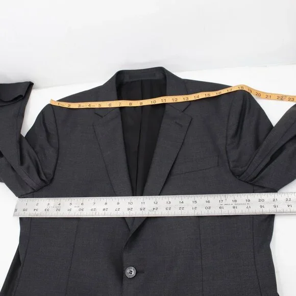 Versace Collection Sport Coat Mens 42 Wool Blend Single Breasted Two Button gray
